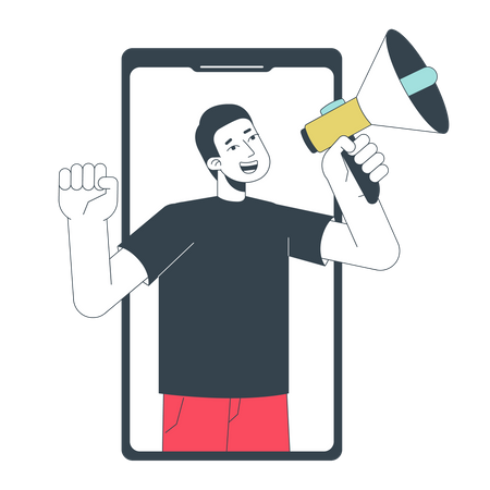 Influencer marketing Illustration