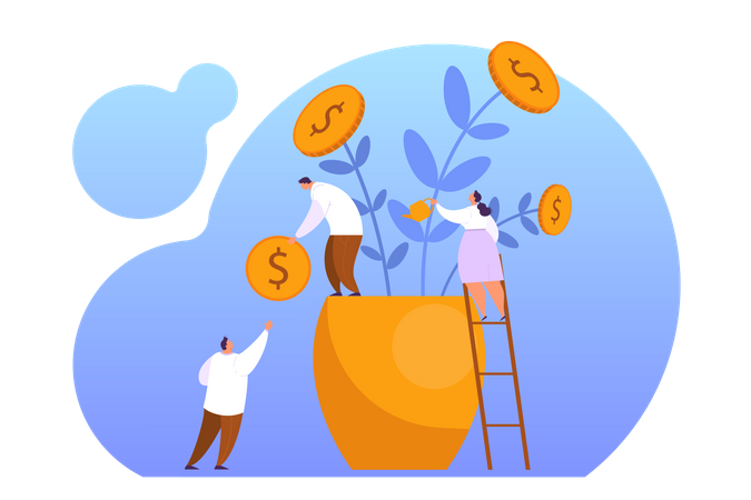 Investment plant Illustration