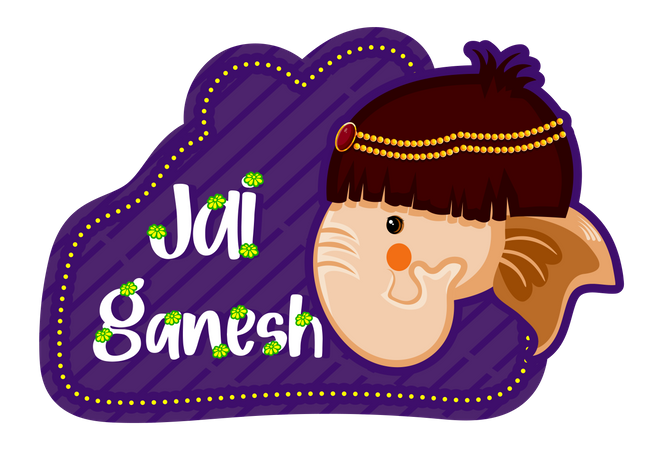 Jai ganesh badge  Illustration