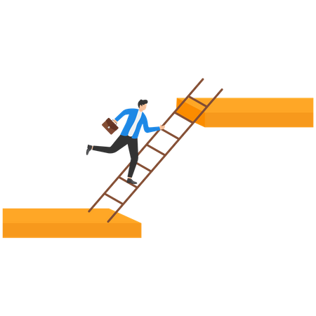 Ladder to higher level path Illustration