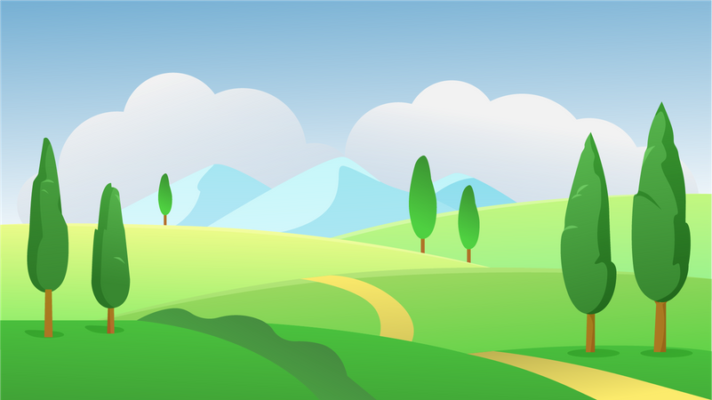 Landscape Scene Illustration