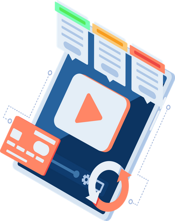 Live video streaming subscription model  Illustration