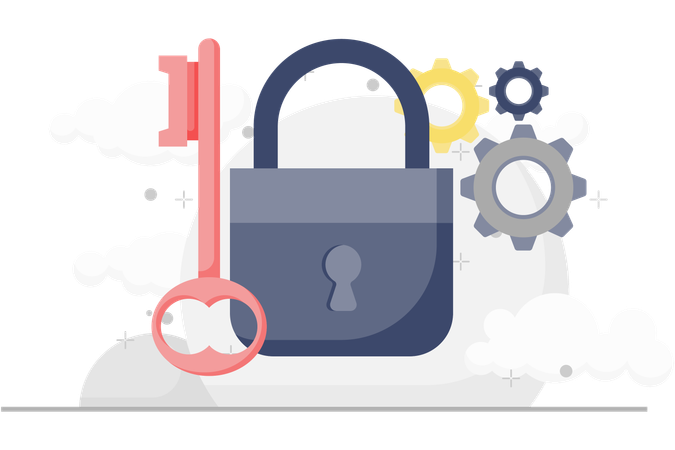 Lock and key  Illustration