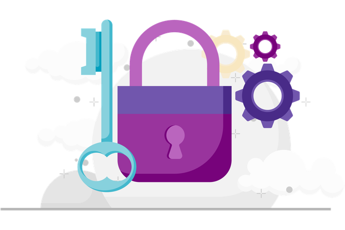 Lock and key  Illustration