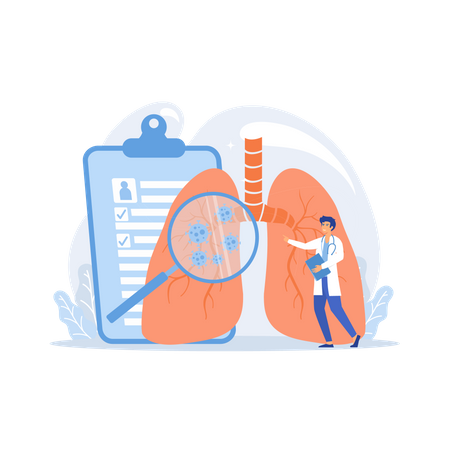 Lungs cancer inspection  Illustration