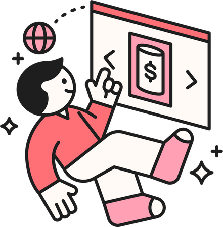 Man doing shopping payment  Illustration