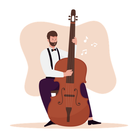 Man playing guitar  Illustration