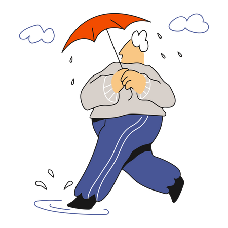Man secured by life insurance  Illustration
