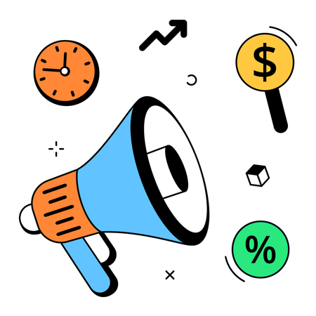 Marketing megaphone  Illustration