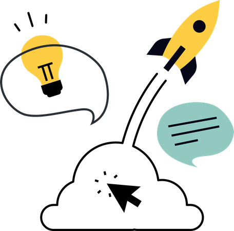 Message launch  Illustration