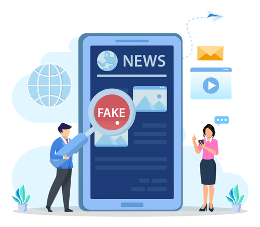 Misinformation Spread  Illustration