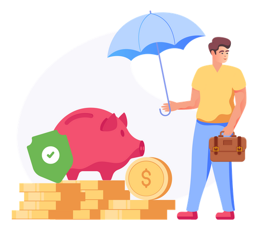 Money Insurance  Illustration