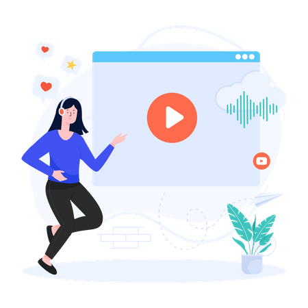 Music Browsing  Illustration