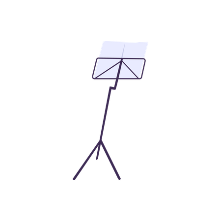 Music stand with paper page  Illustration