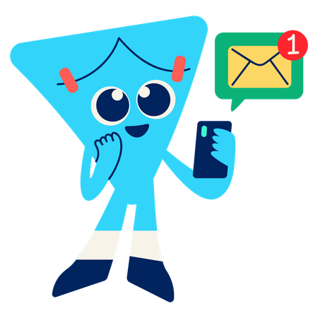 New Message Notification  Illustration