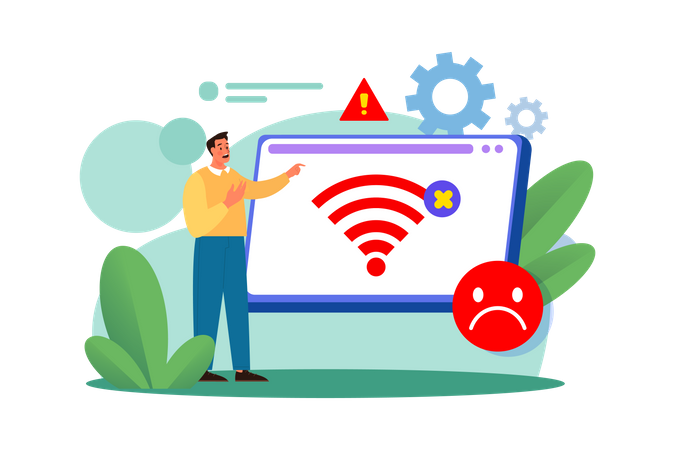 No internet connection  Illustration