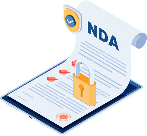 Non Disclosure Agreement Contract  Illustration