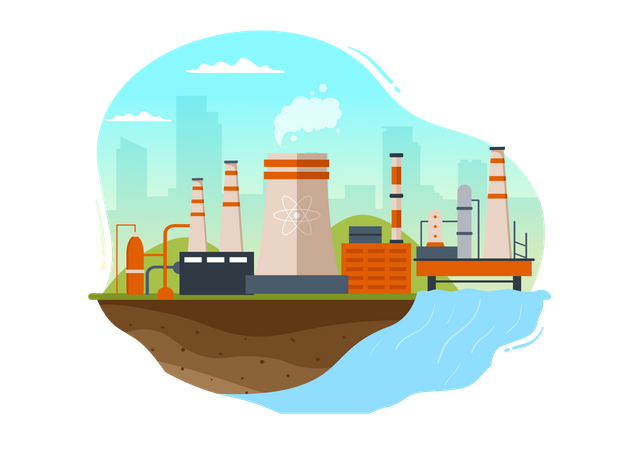 Nuclear power plant  Illustration