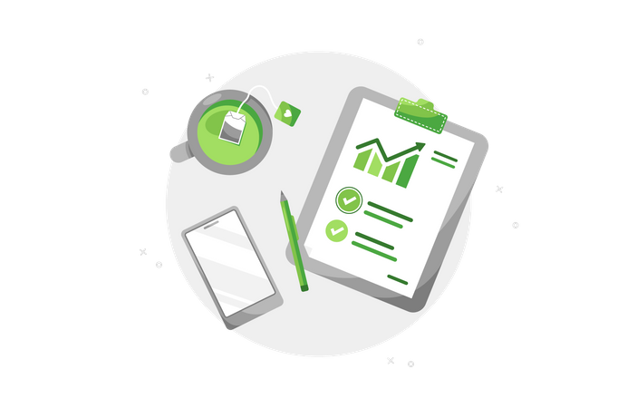 Office desk  Illustration