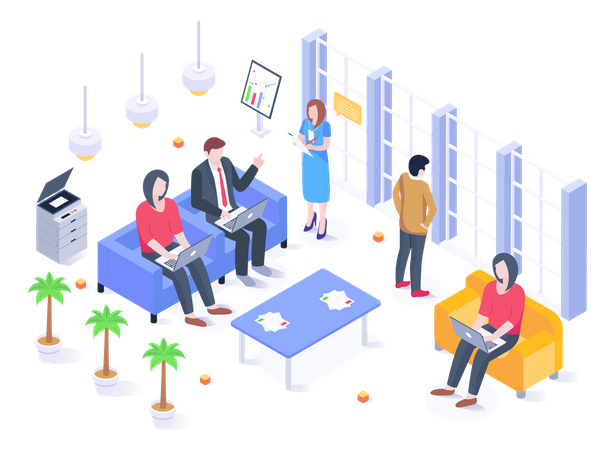 Office Employees  Illustration