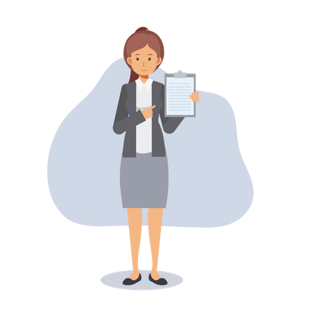 Office workers with clipboards Illustration
