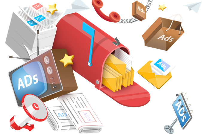 Offline Marketing  Illustration