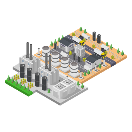 Oil industry  Illustration