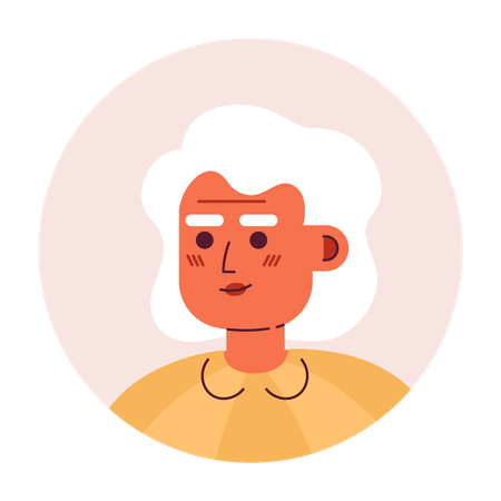 Old hispanic woman  Illustration