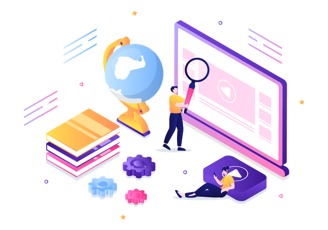 Online Class  Illustration