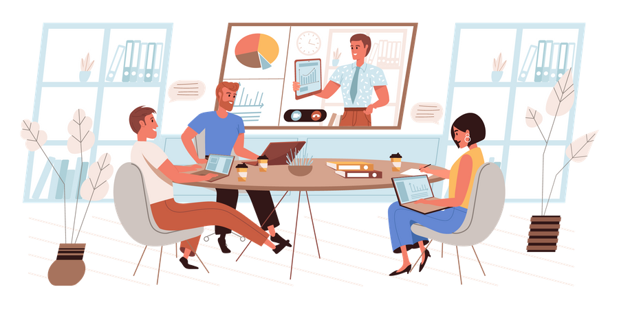 Online conference  Illustration