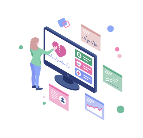 Online diagnosis  Illustration