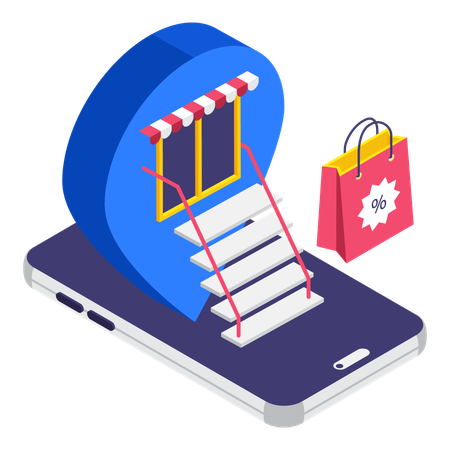 Online E Commerce  Illustration
