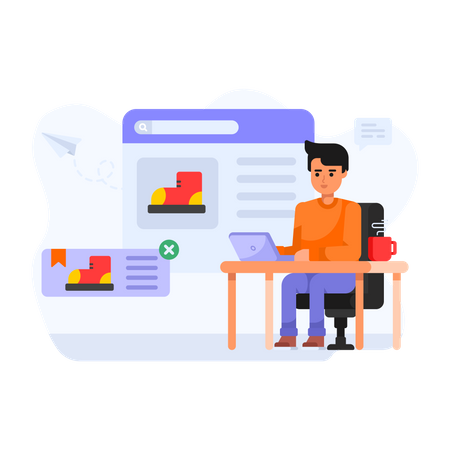 Online Product Selling  Illustration