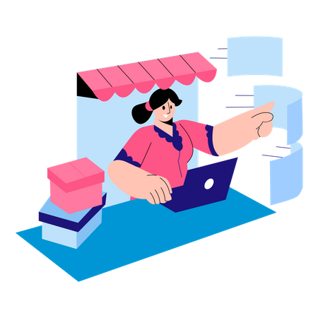 Online product selling  Illustration