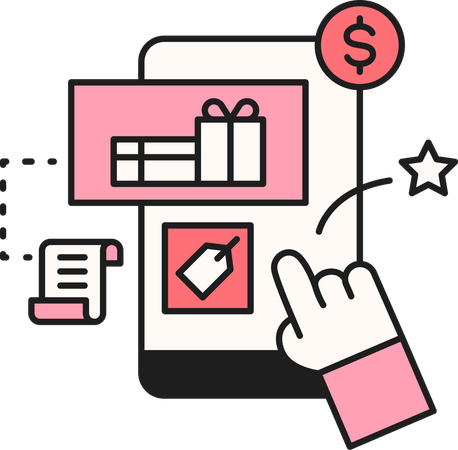 Online shopping and payment  Illustration