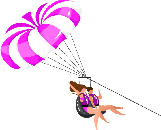Parasailing  Illustration