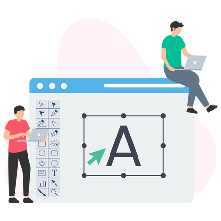 People develop Web Design  Illustration