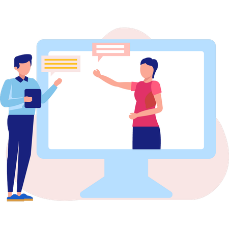 People talking to each other  Illustration