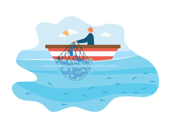Person diving in under water  Illustration