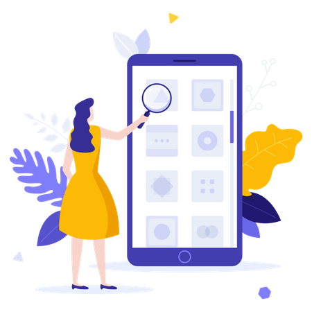 Person Looking At Screen  Illustration