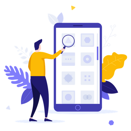 Person Looking At Screen  Illustration