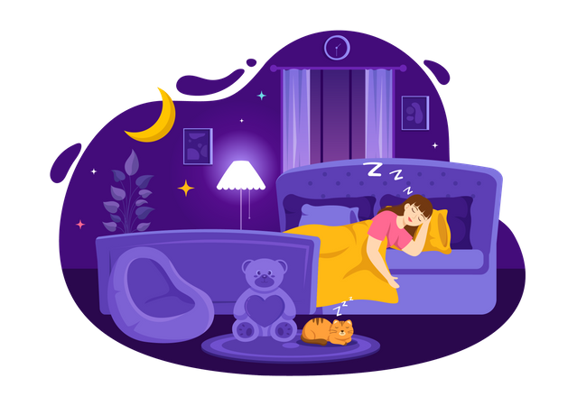 Person Sleeping  Illustration