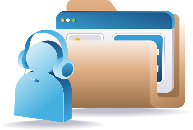Personal folder  representing individual data storage  Illustration