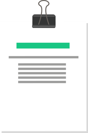 Pinned Document Sample Color  Illustration