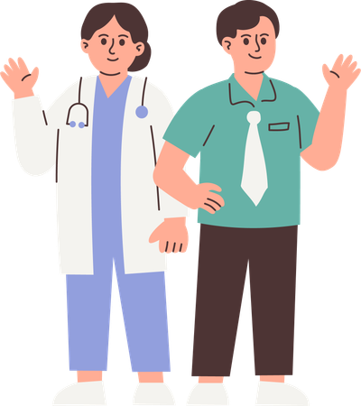 Professional People with Various Occupations Illustration
