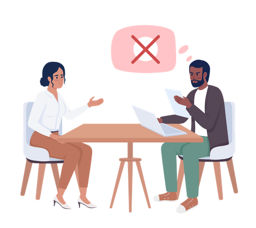 Recruiter displeased with false information on resume  Illustration