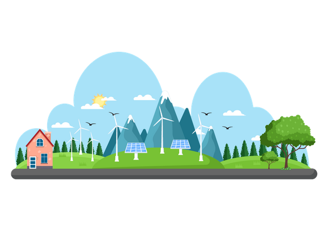 Renewable Energy Supply  Illustration
