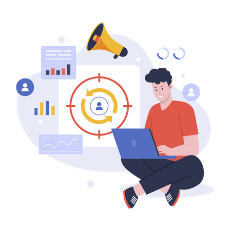 Retargeting Marketing Strategy  Illustration