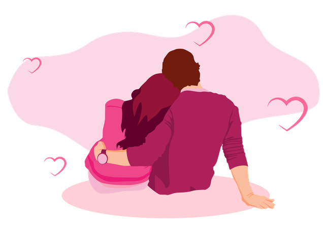 Romantic Couple  Illustration