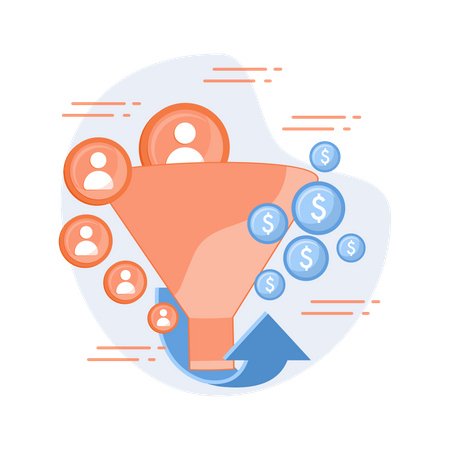 Sales Funnel  Illustration